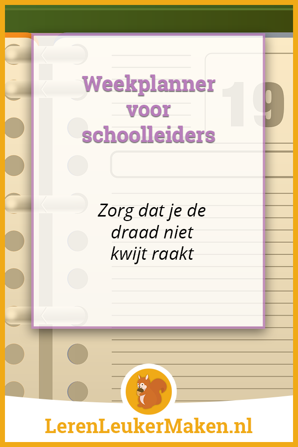 Weekplanner voor schoolleiders